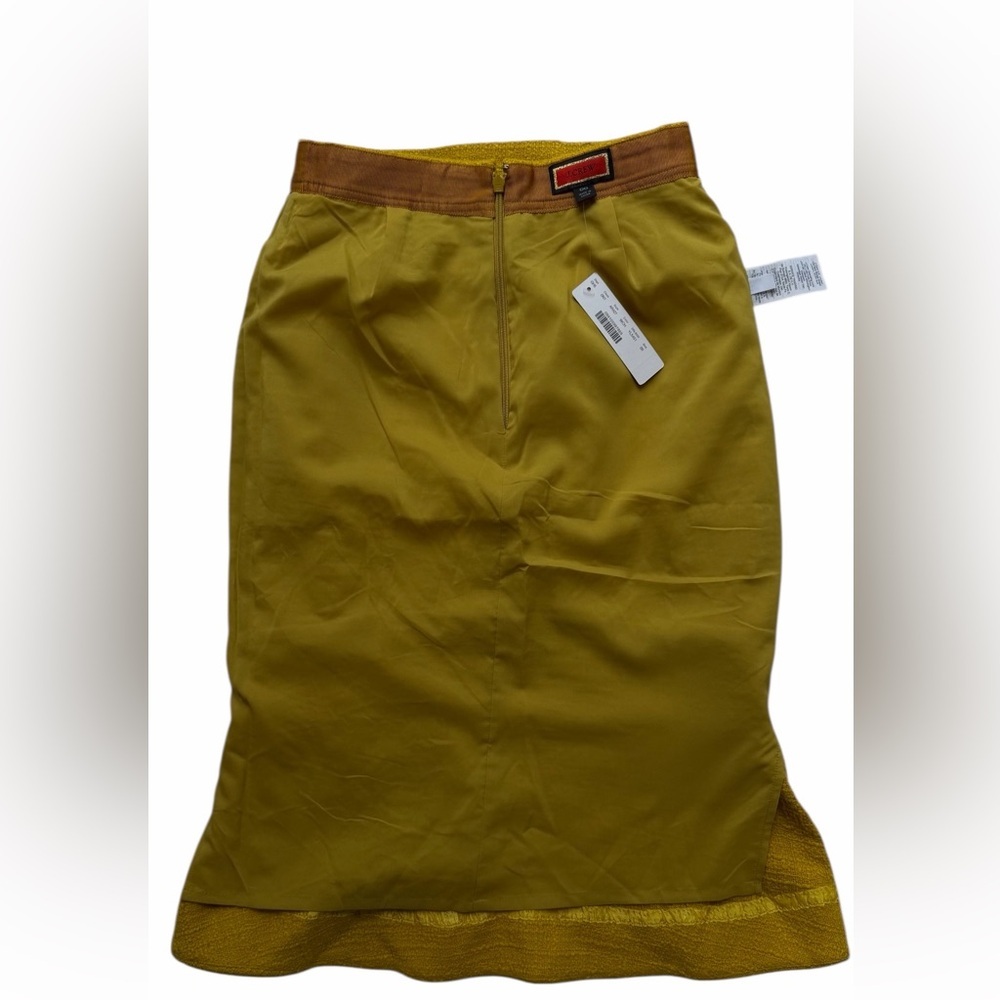 NWT J. CREW blazer and skirt Mustard Gold Textured Size 00​ - Picture 13 of 16